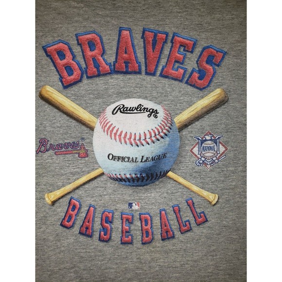 Pro Player Atlanta Braves T-Shirt Size XXL Vintage 90s Single Stitch USA MLB Vtg - Picture 4 of 7